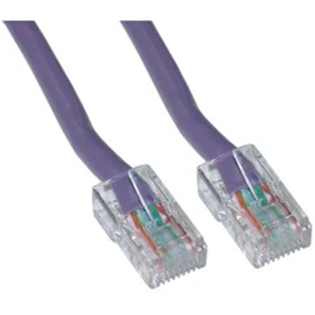 Cable Wholesale Cat5e Purple Ethernet Patch Cable Bootless 100 foot 10X6-141HD